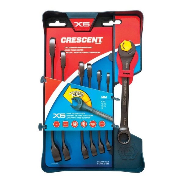 Weller Crescent X6 12 Point Metric Wrench Set 11 in. L 7 pk CX6RWM7